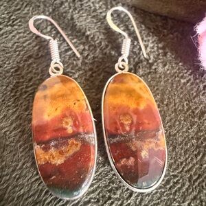 Sonoran Jasper Sterling Silver Dangle Earrings